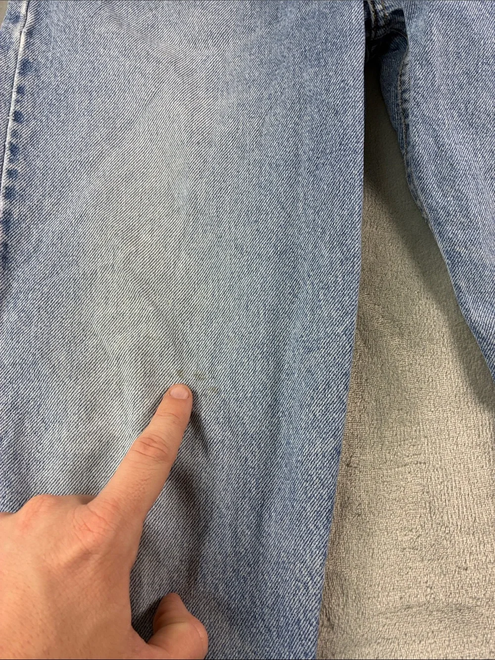 Levi’s 505 Big E Vintage 2000 Jeans 33x32 Distressed Light Wash Made Mexico